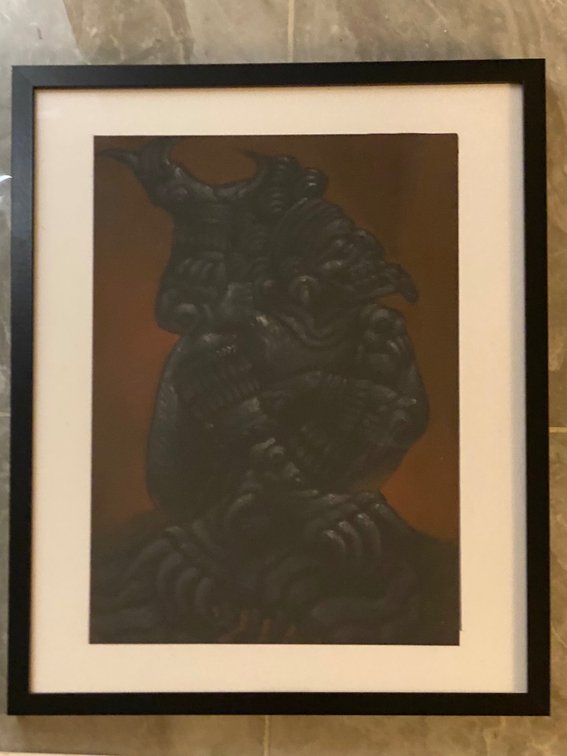 10. Arkohs Guerrero (2026) 12”x16” Pastel on black paper Studio A Houston, TX @arkohs_guerrero