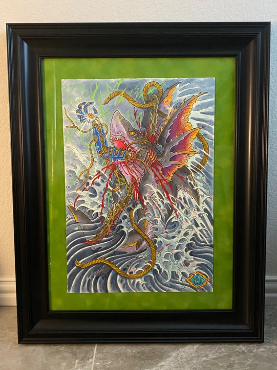 12. Jedidia Reid (2026)  14”x20” Original artwork pen/ink watercolor Element Tattoo San Antonio, TX @jedidia
