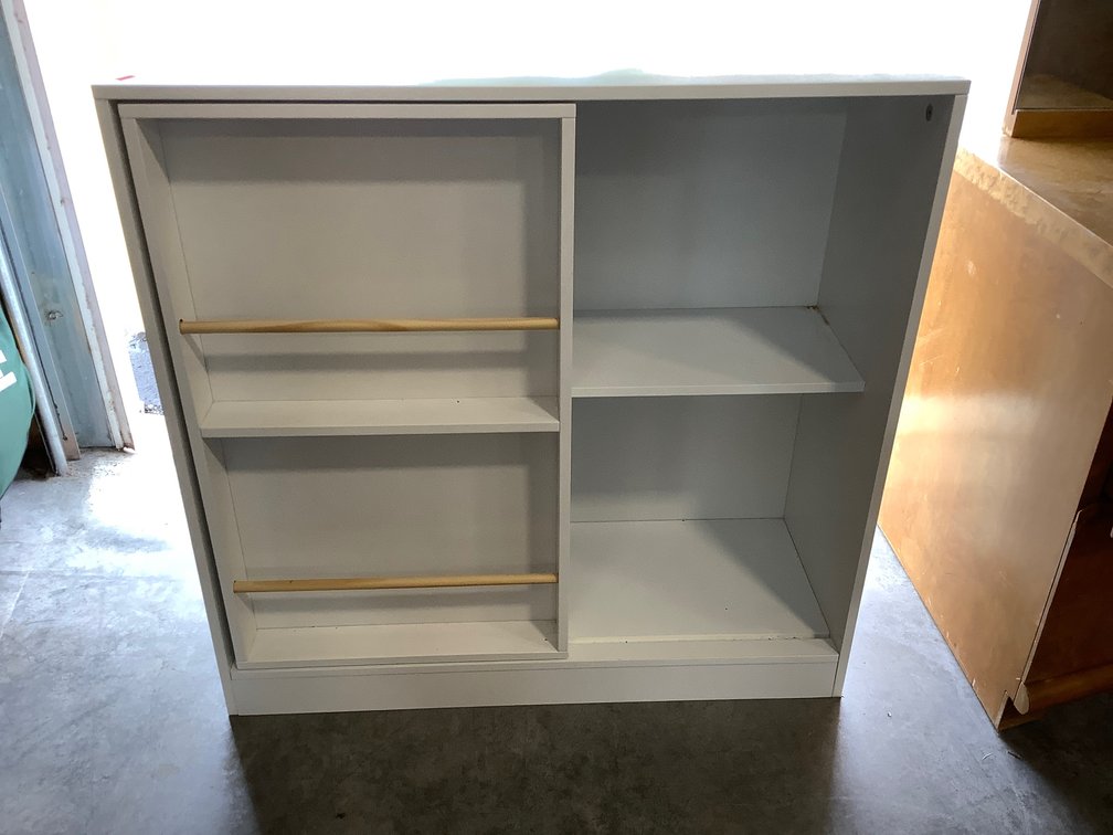 Bookshelf with sliding front piece 30 x 12 x 30