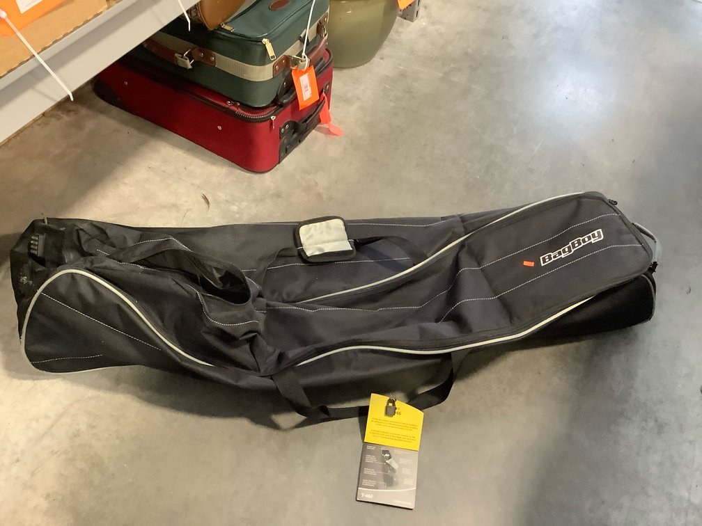 Wheeled golf club travel bag – with tags