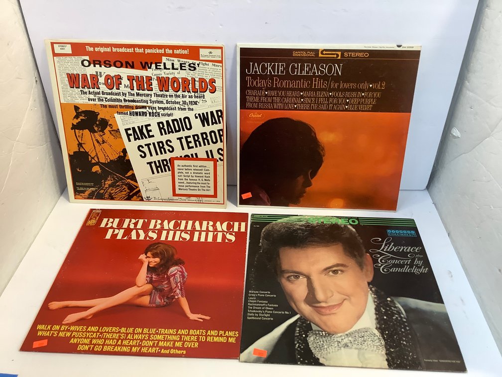 Four record albums