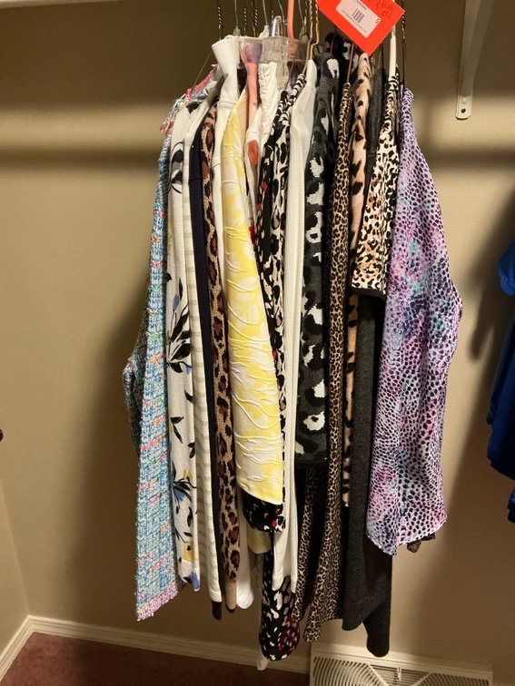 Ladies new higher end clothing with tags Size S-Master bedroom closet