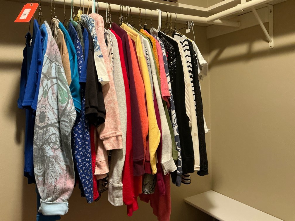 Grouping of ladies clothing Size S-Master bedroom closet