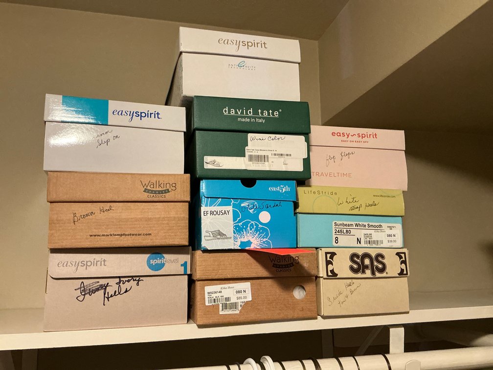 Grouping of ladies shoes-Size 7 & 8-Master bedroom closet