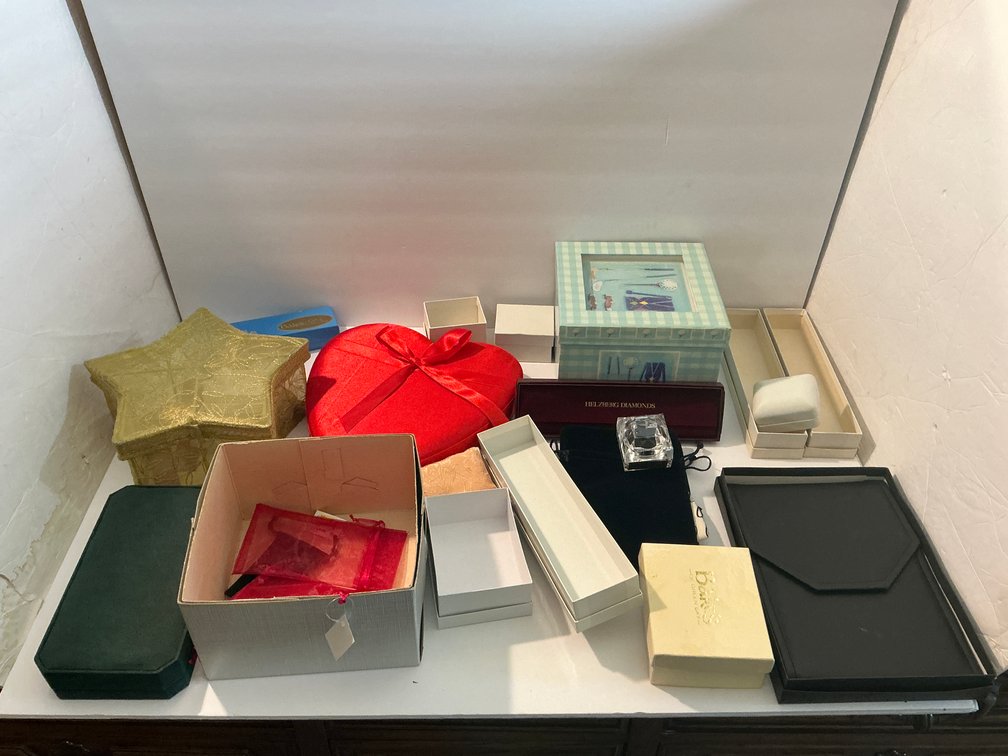 Empty jewelry boxes -Master bedroom