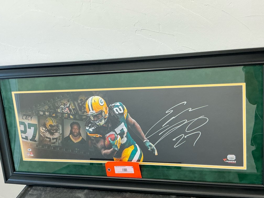 Framed Eddie Lacy photo print 37x17”