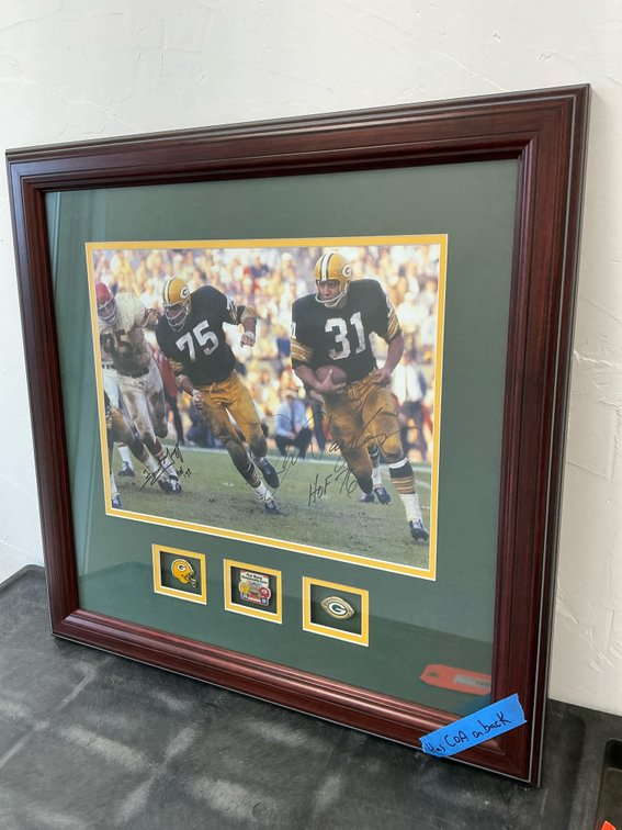 Framed & signed photo-First world championship game with COA 21x21”