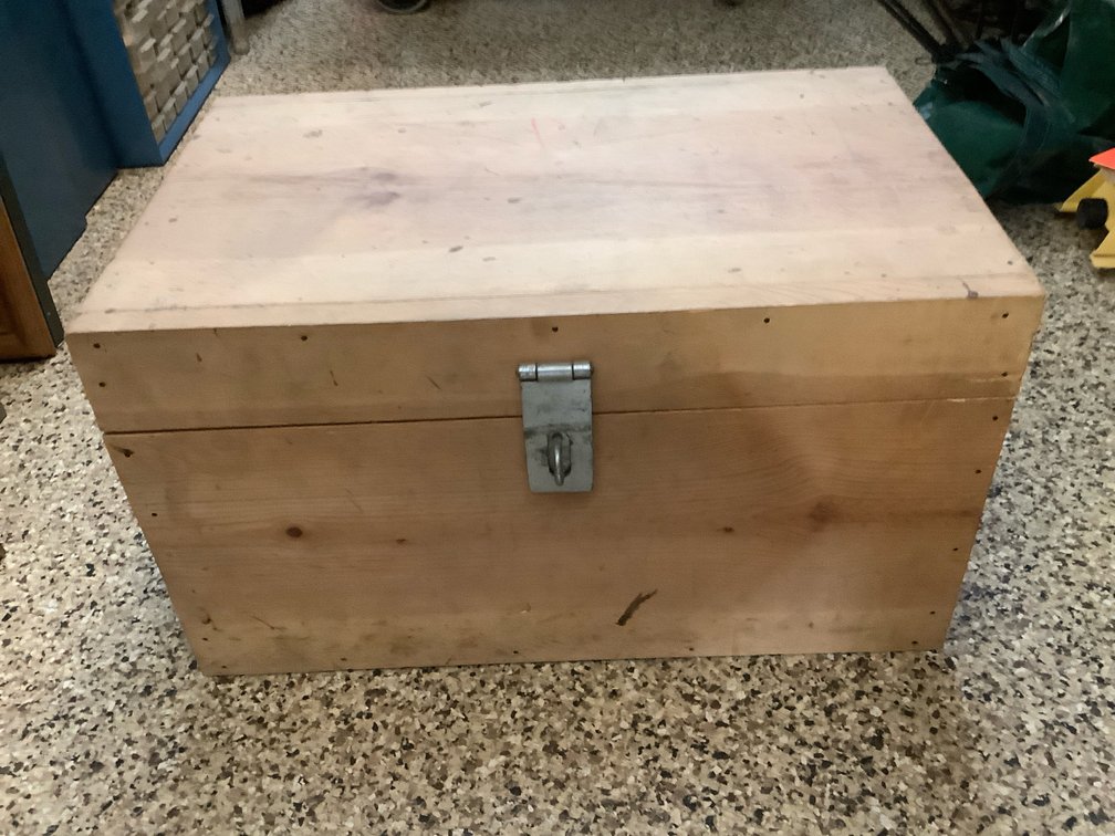 Wooden box with tray insert 20 x 13 x 11