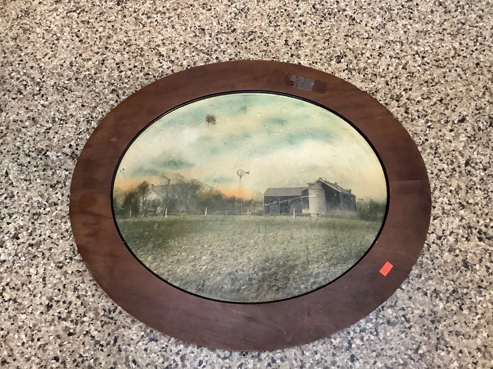 Oval picture in frame – no glass