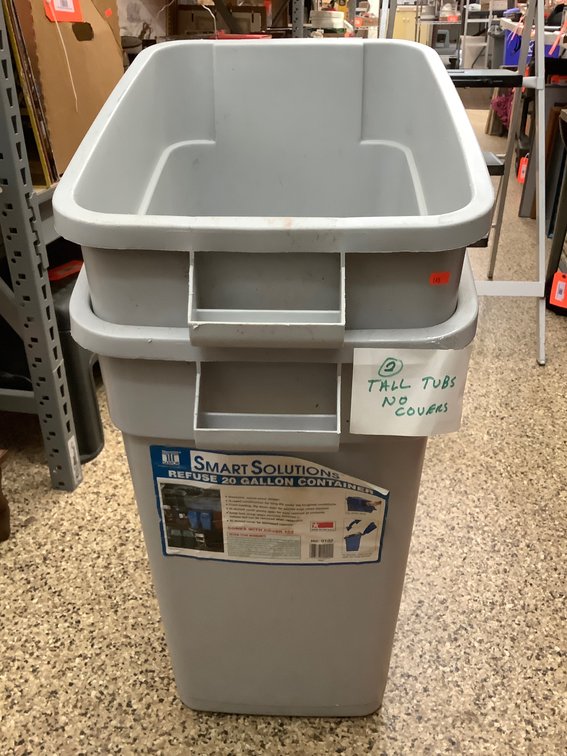Two tall tubs – no covers