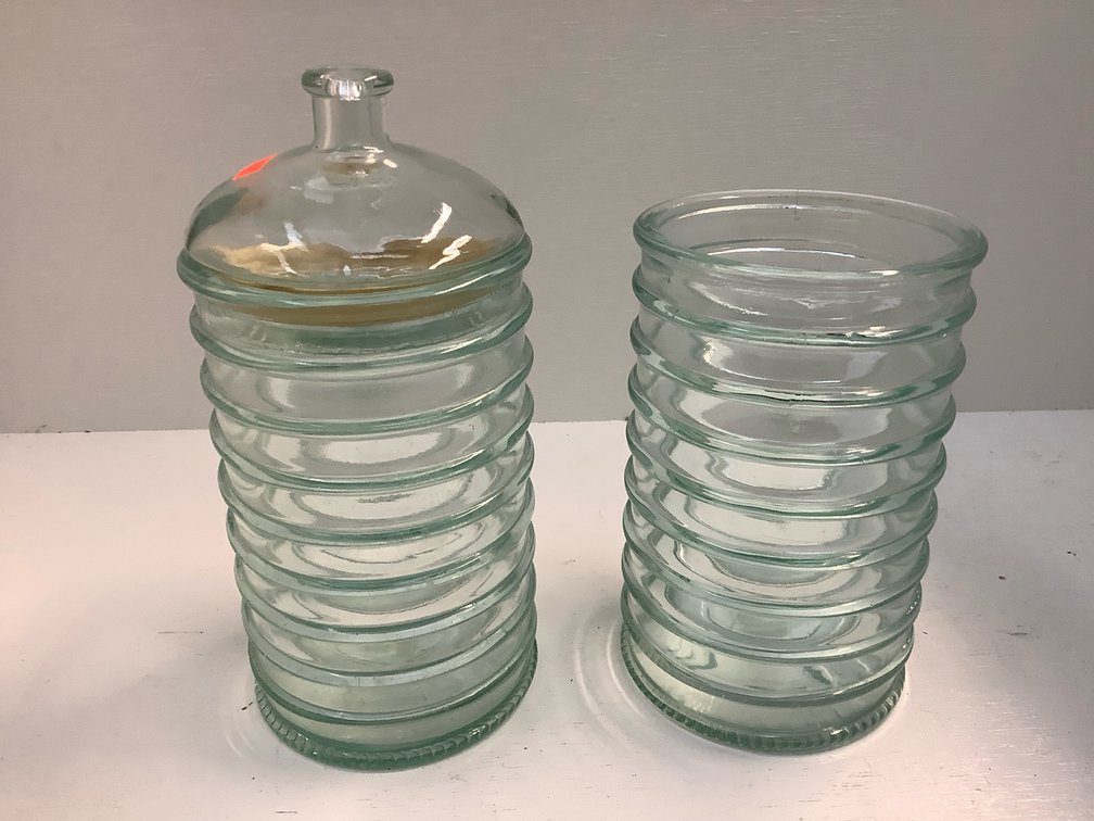 Two glass jars – one cover