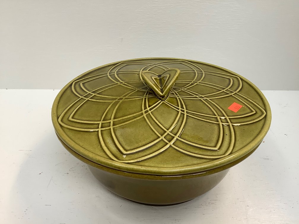 California pottery  covered bowl