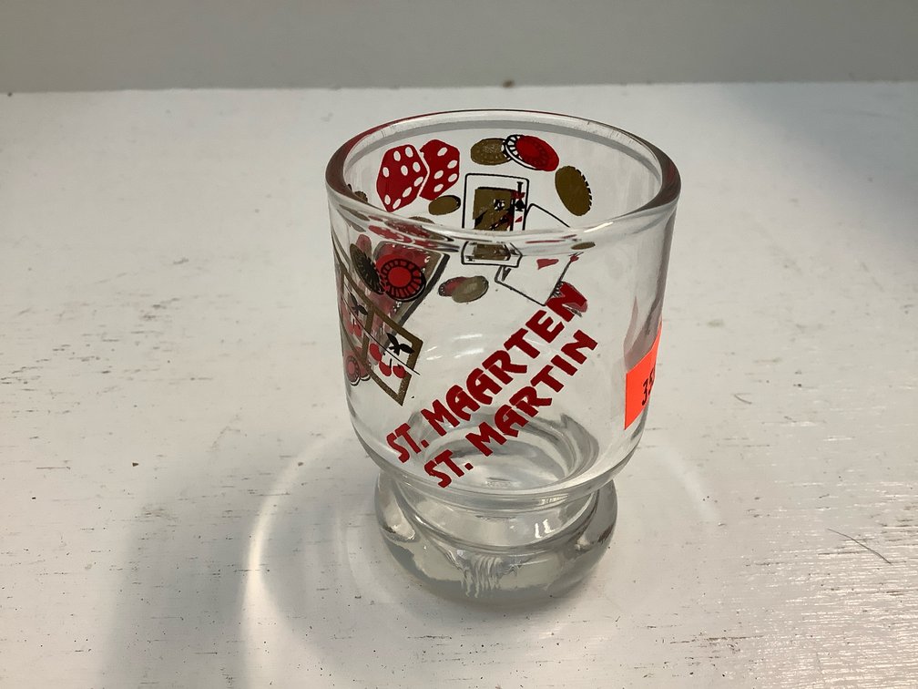 Saint Martin shot glass