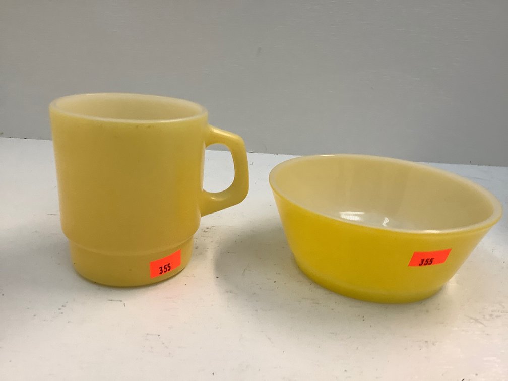 Fireking mug, oven proof bowl