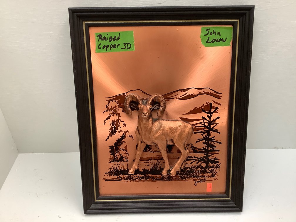 Raised copper 3-D picture by John Loun 13 x 16