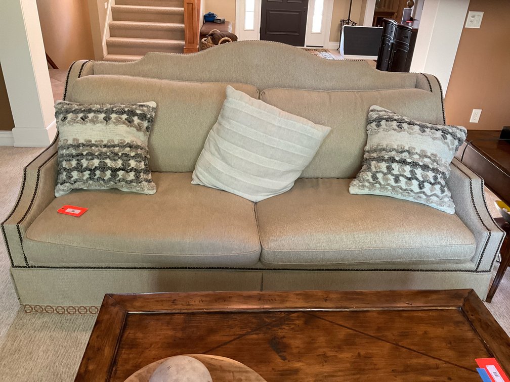 Pearson 2 cushion sofa with throw pillows 84” long-Living room