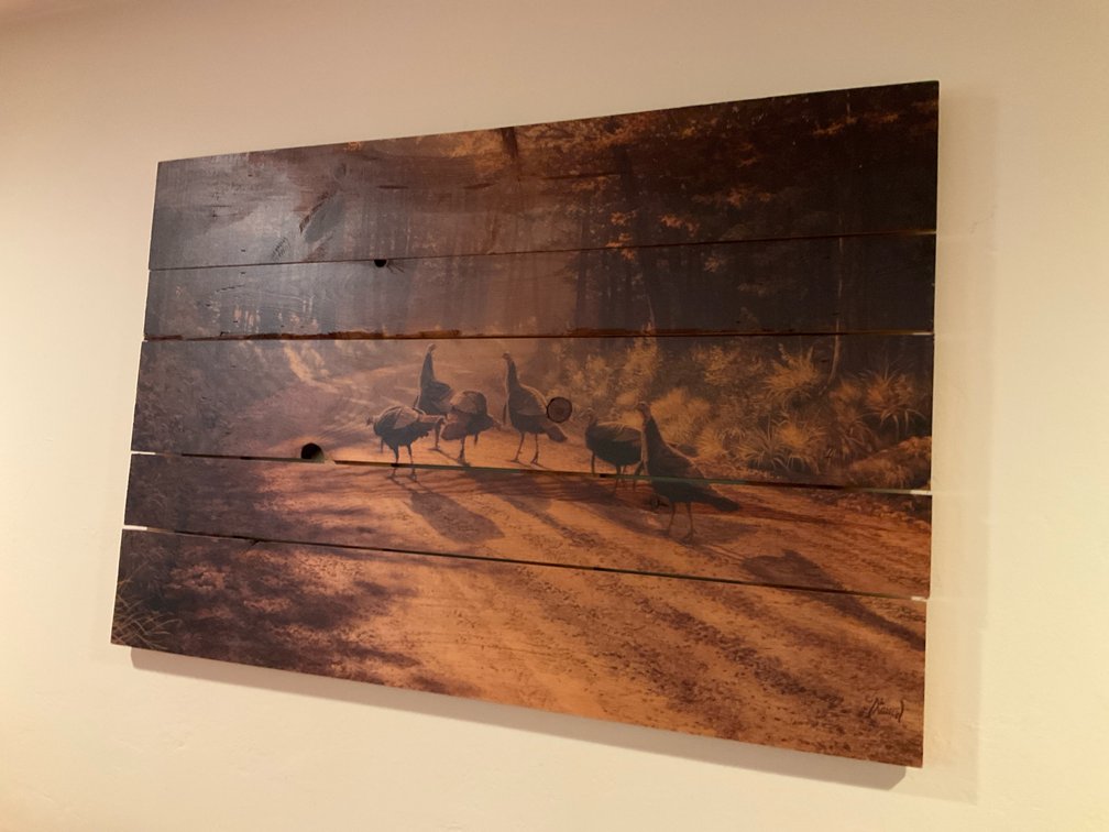Turkey wall decorator 36x24”-Basement bedroom