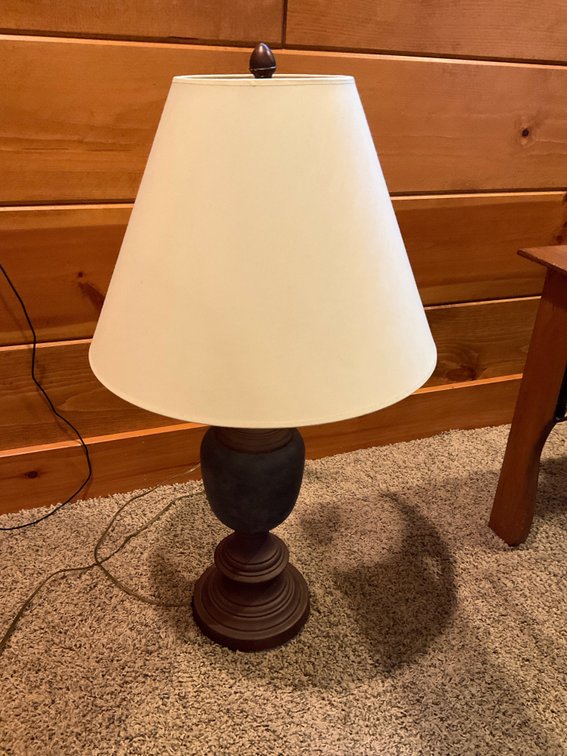 Lamp with shade 30” tall-Basement living room