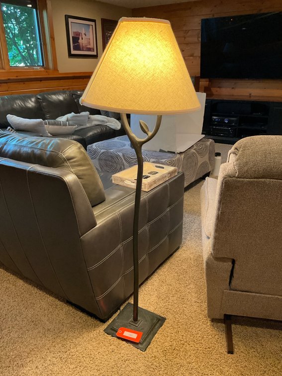 Floor lamp with shade 57” tall-Basement living room