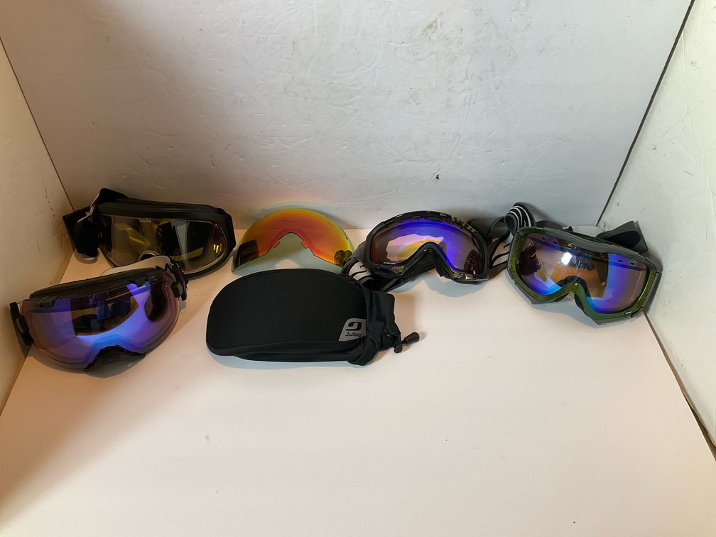 Grouping of assorted goggles-Basement