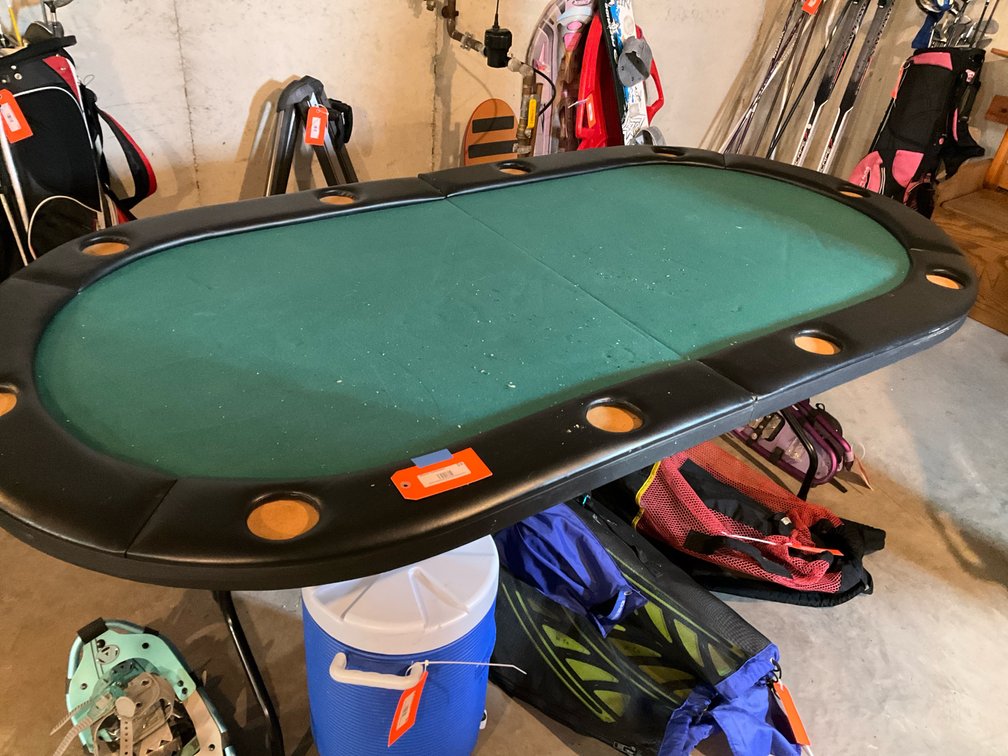Folding poker table-Basement