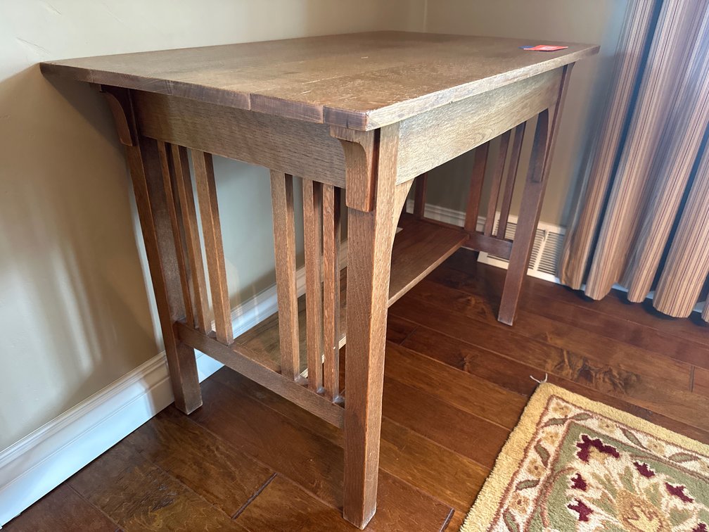 Mission style library table 40x24x30”-Formal dining room