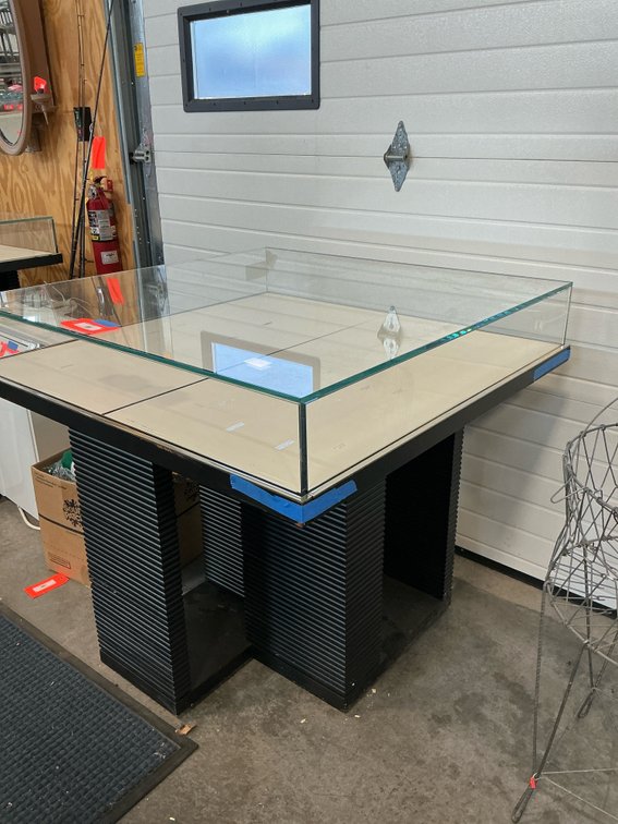 Glass display table 38x38x38”