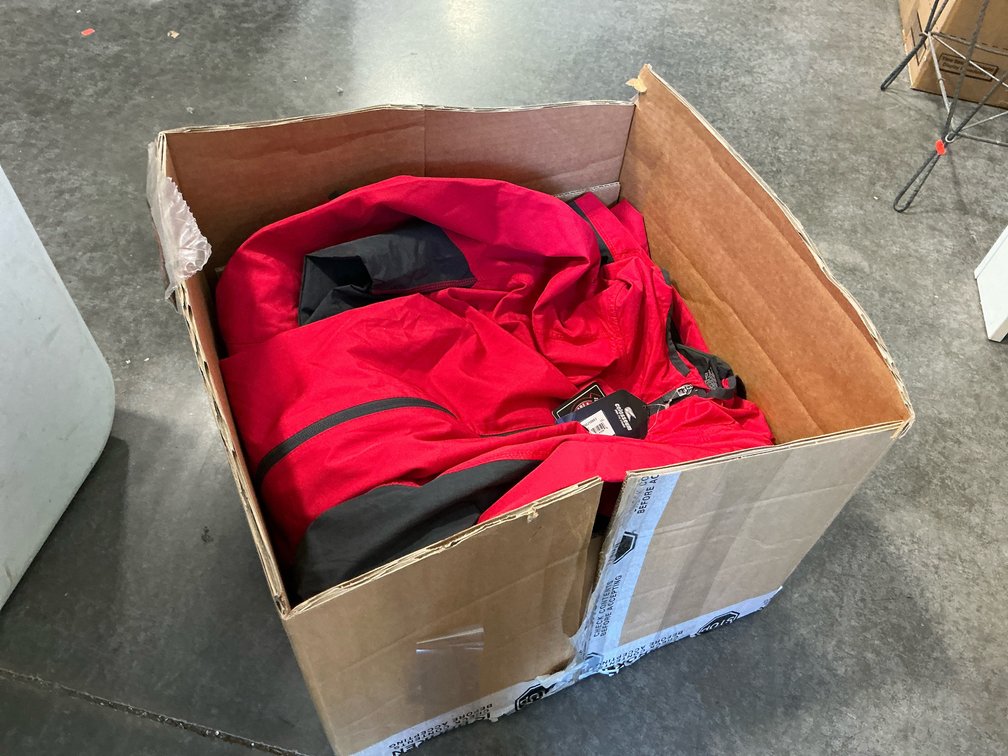 Case of new Wisconsin Badgers zippered wind breakers Size S, XL, XXL & 3XL