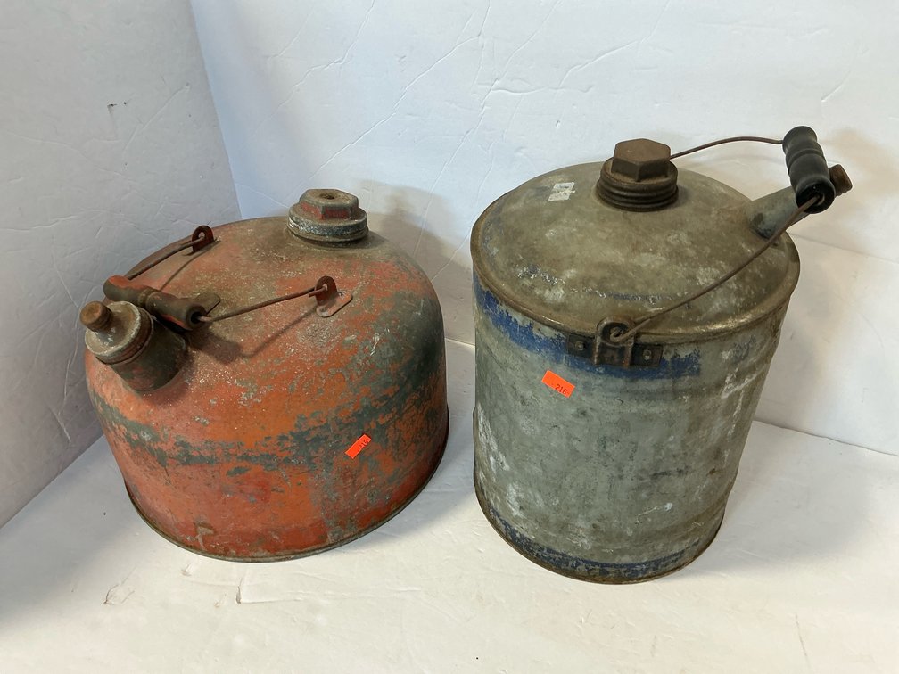 2 metal cans