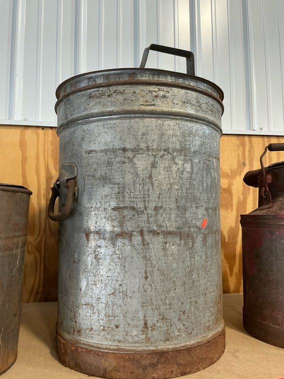 Covered can 22” tall