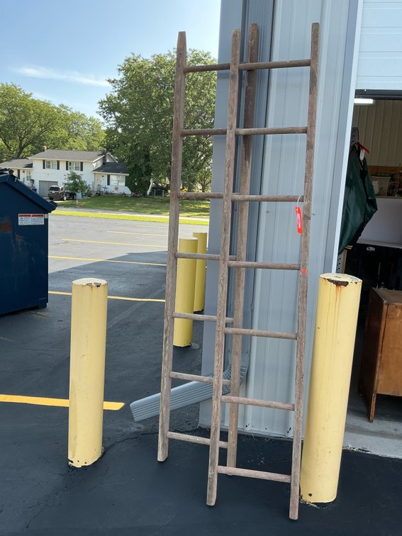 (2) wood ladders 7’ each