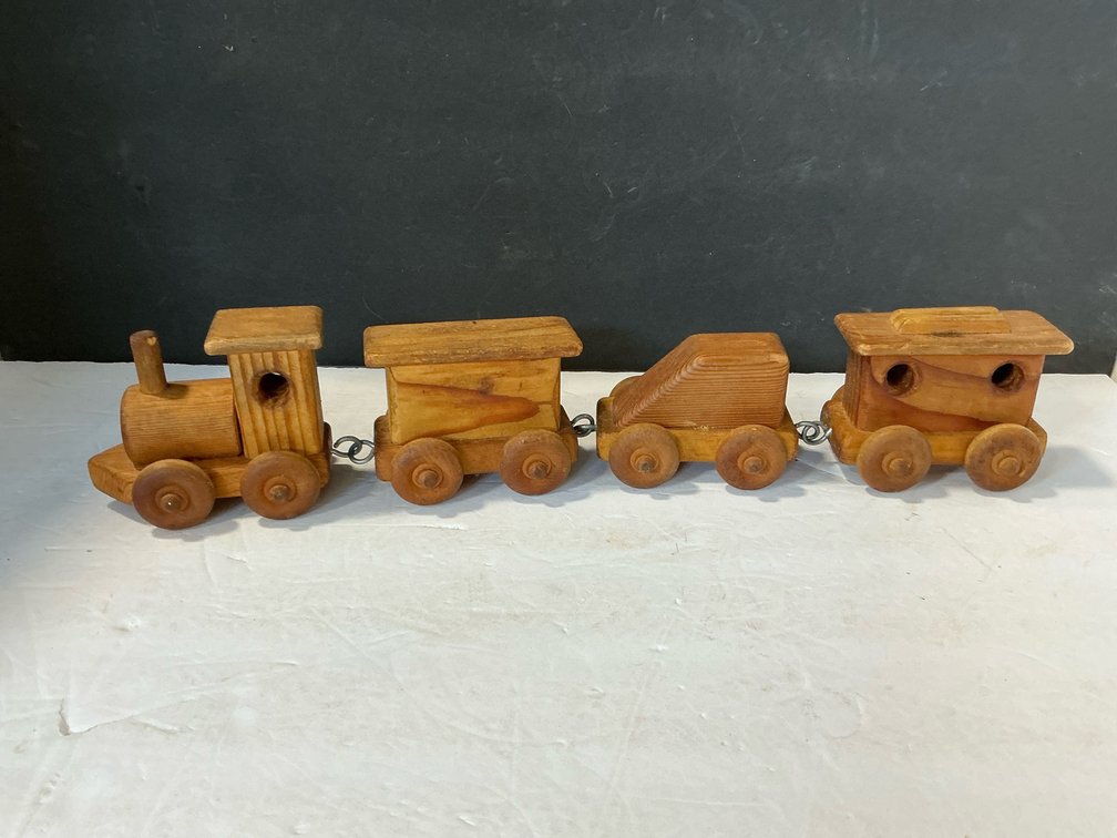 Toy wood train