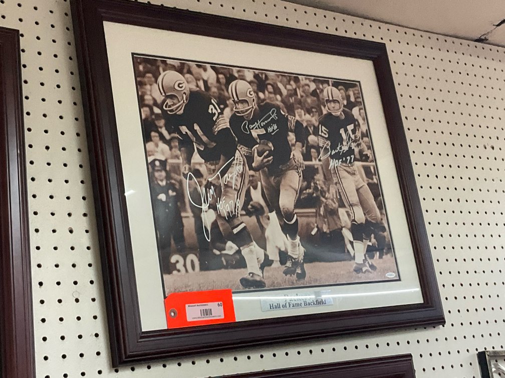 Framed & signed Packers Hall of Fame backfield