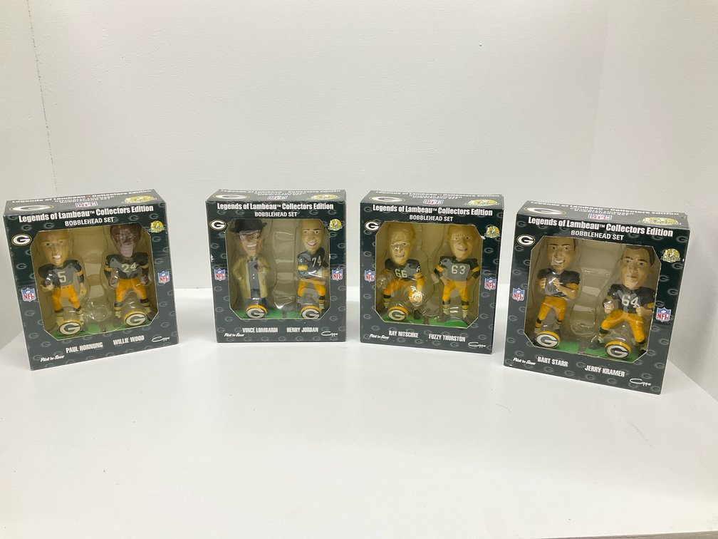 Legends of Lambeau collectors edition bobblehead sets