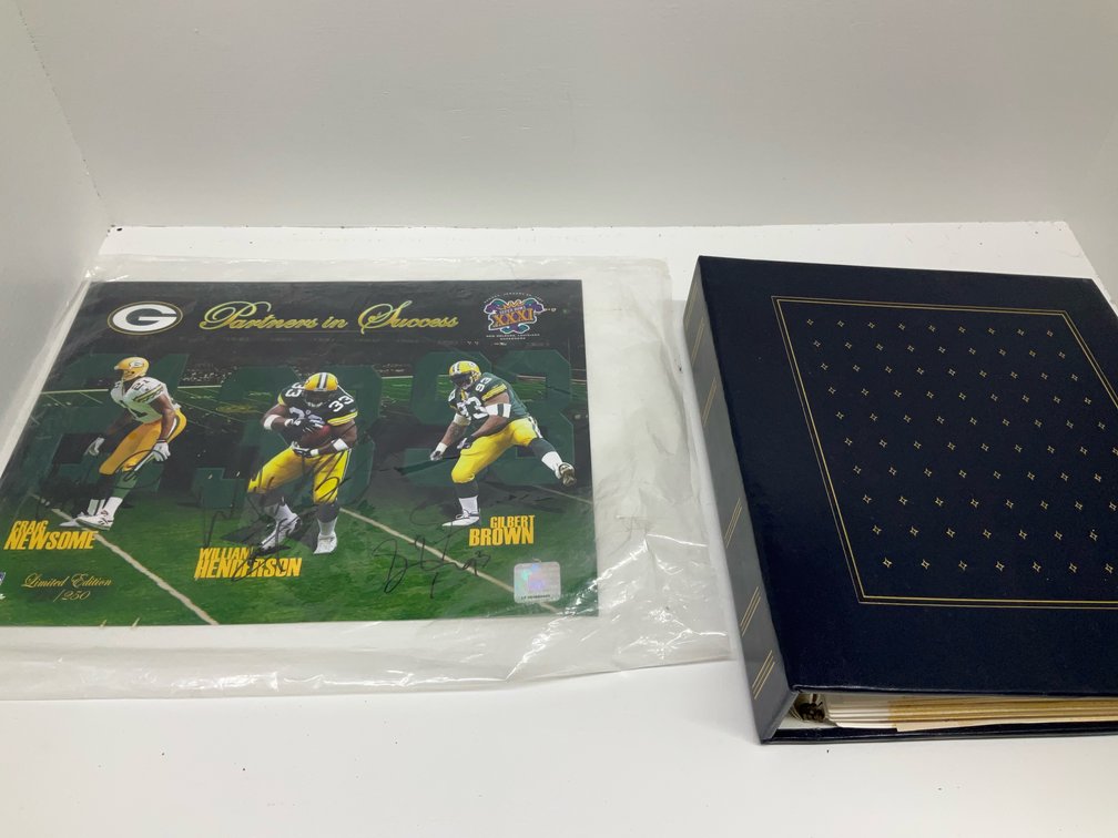 Signed Packer photo & Packer scrap book