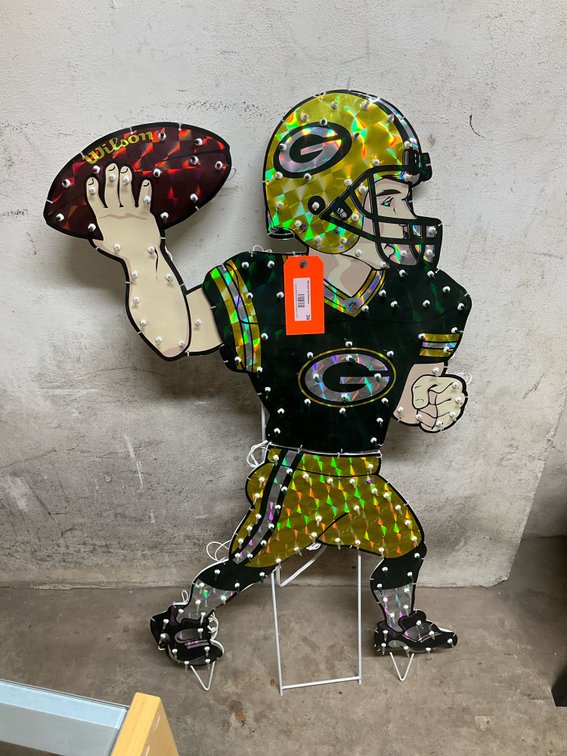 Lighted Packer yard decorator 48” tall