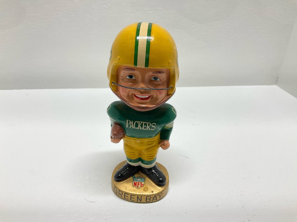 1960’s Green Bay Packer bobblehead nodder 7” tall