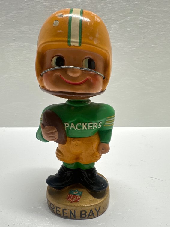 1960’s Green Bay Packers bobblehead nodder 7” tall