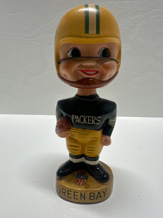 Pro Novelty Japan Packers bobblehead nodder 7 1/2” tall