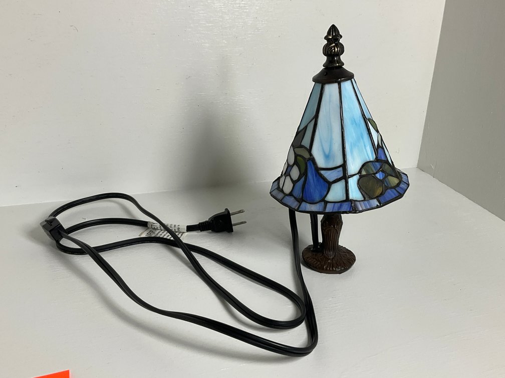Leaded glass lamp 9” tall-Bedroom