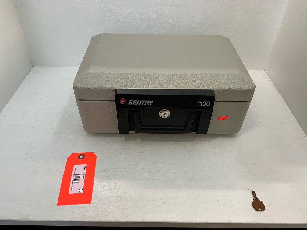 Sentry insulated fire-safe chest with key