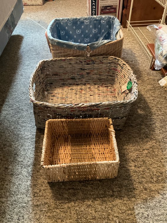 Assorted Woven Storage Baskets