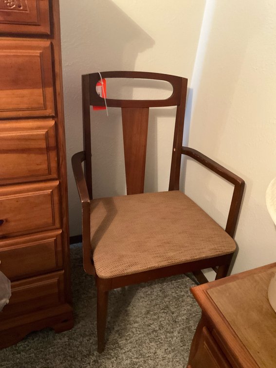Mid-century modern style wooden armchair