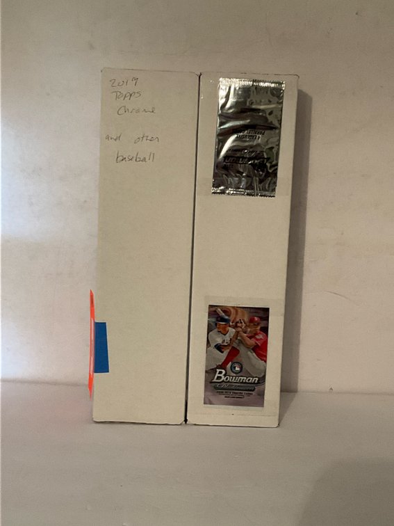 2 storage boxes of Topps & Bowman baseball cards