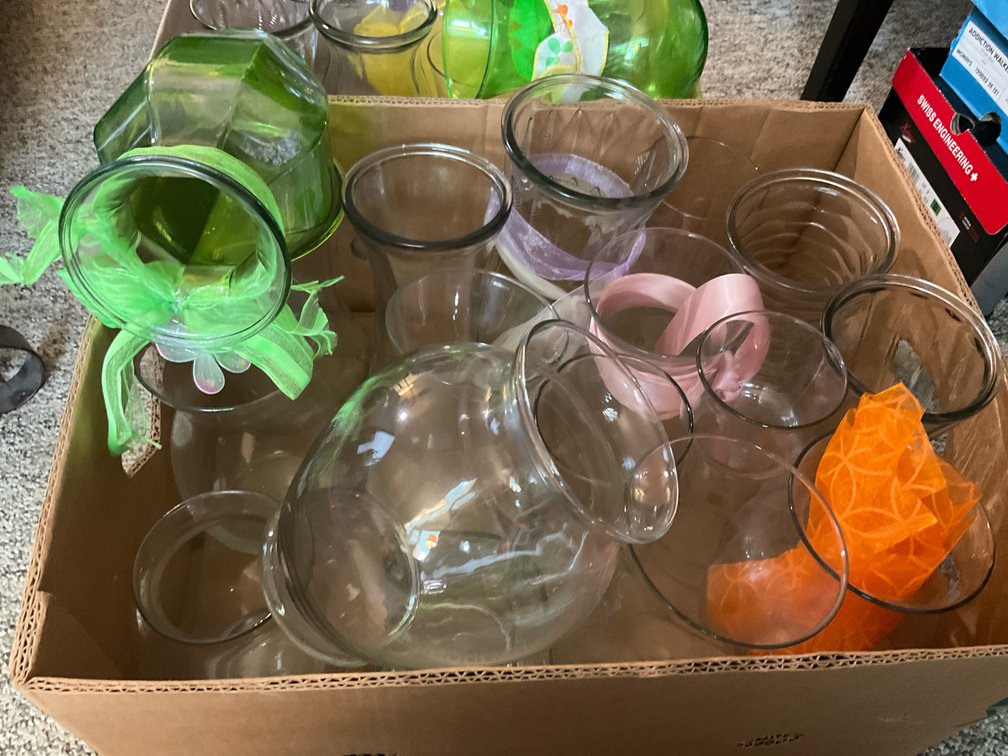 Assorted Glass Floral Vases