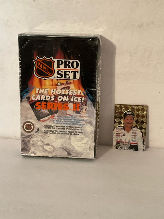 Sealed NHL Pro Set Series II box & Dale Earnhardt card