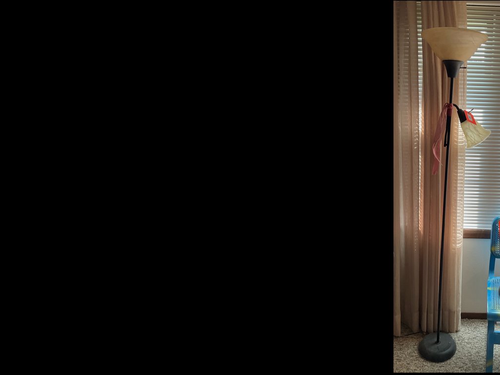 Torchiere floor lamp with reading light 71" tall