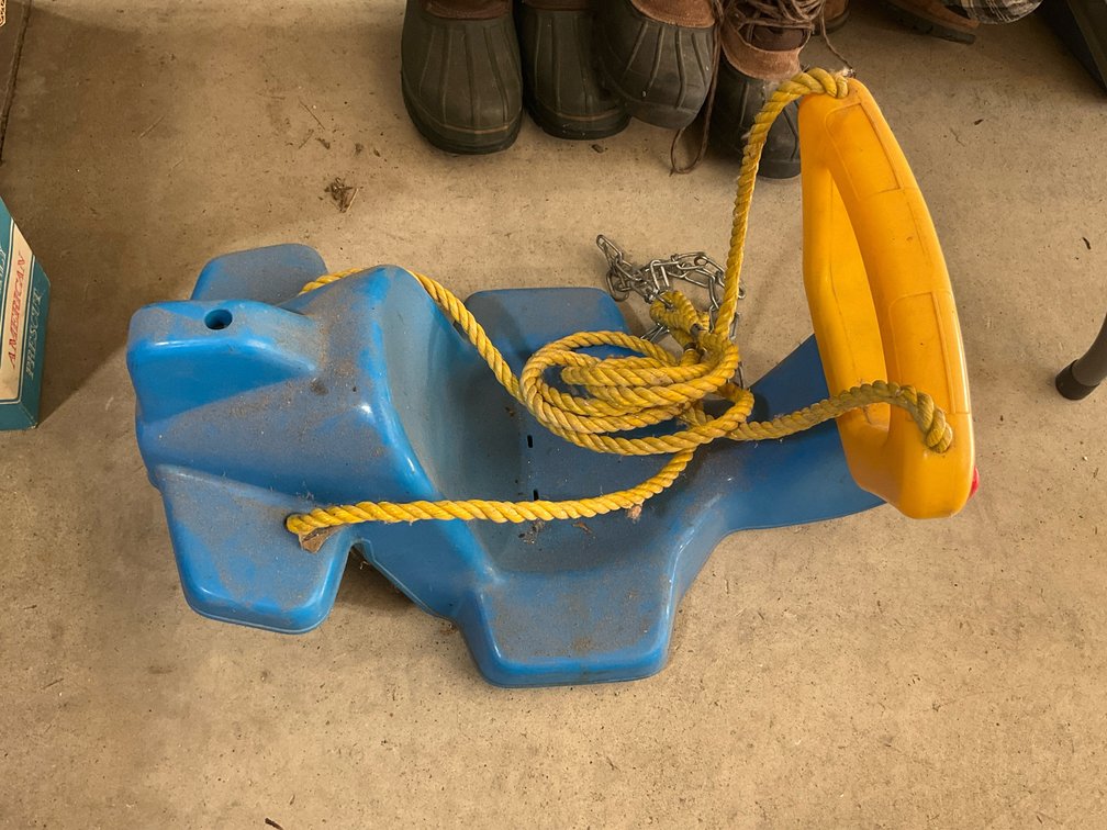 Fisher-Price plastic toddler airplane swing