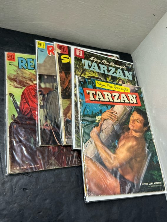 Dell comic books with Tarzan, Red Ryder & Rex Allen