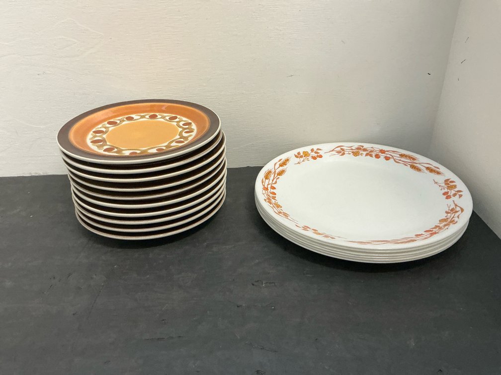 Style House stoneware & Corelle dinner plates